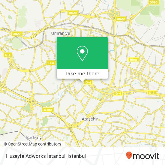 Huzeyfe Adworks İstanbul map