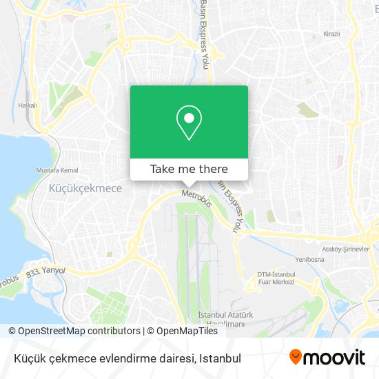 Küçük çekmece evlendirme dairesi map