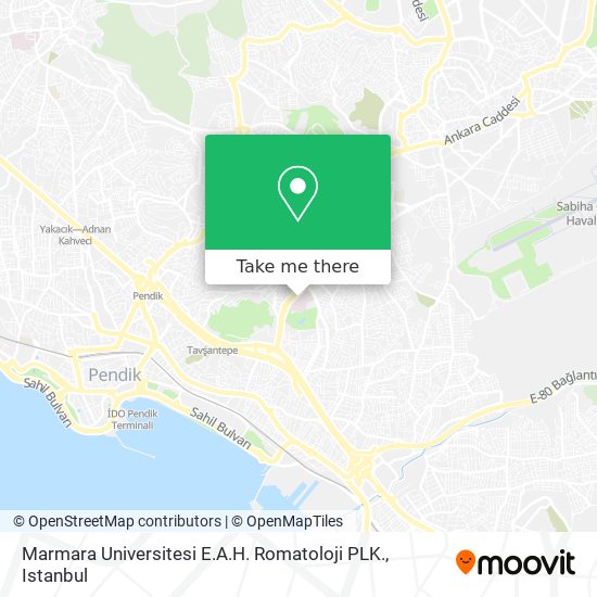 Marmara Universitesi E.A.H. Romatoloji  PLK. map