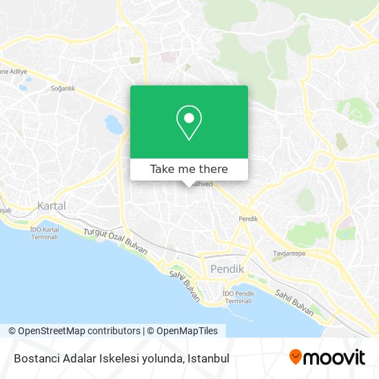 Bostanci Adalar Iskelesi yolunda map