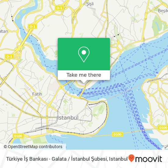 Türkiye İş Bankası - Galata / İstanbul Şubesi map