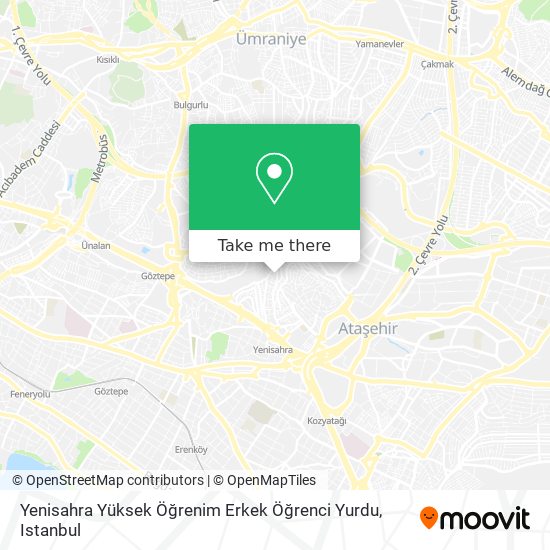 Yenisahra Yüksek Öğrenim Erkek Öğrenci Yurdu map