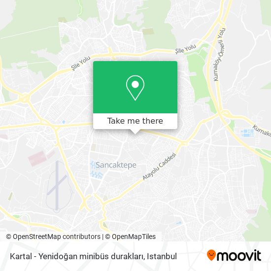Kartal - Yenidoğan minibüs durakları map