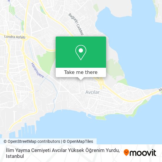 İlim Yayma Cemiyeti Avcılar Yüksek Öğrenim Yurdu map