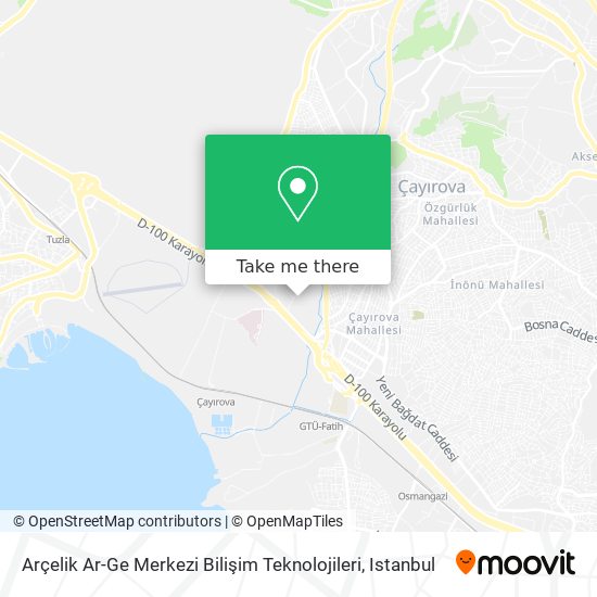 Arçelik Ar-Ge Merkezi Bilişim Teknolojileri map