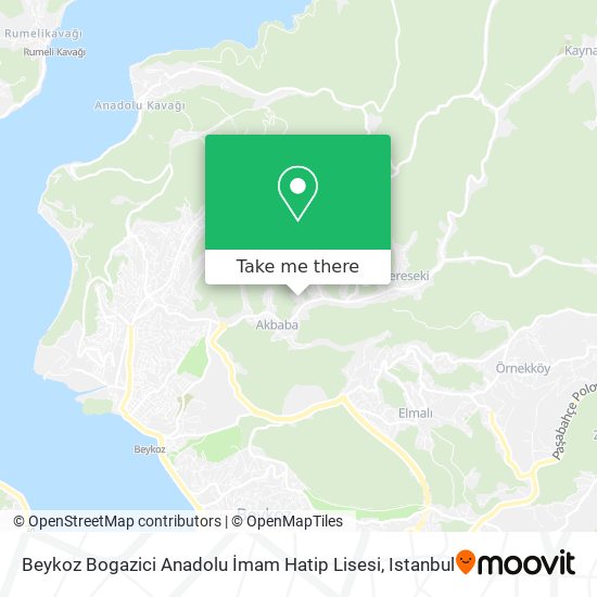 Beykoz Bogazici Anadolu İmam Hatip Lisesi map