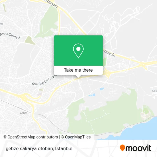 gebze sakarya otoban map