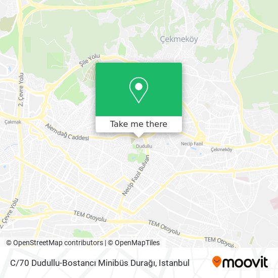 C / 70 Dudullu-Bostancı Minibüs Durağı map
