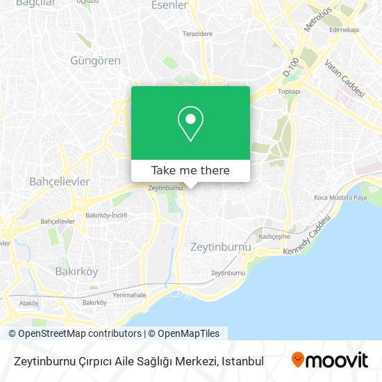 Zeytinburnu Çırpıcı Aile Sağlığı Merkezi map