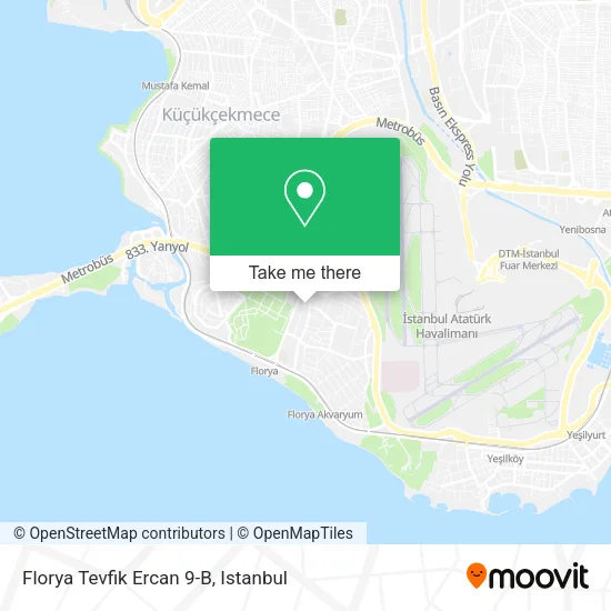 Florya Tevfik Ercan 9-B map