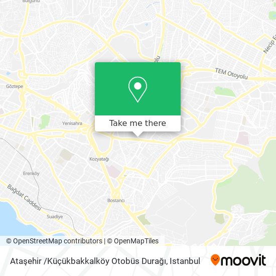 Ataşehir /Küçükbakkalköy Otobüs Durağı map