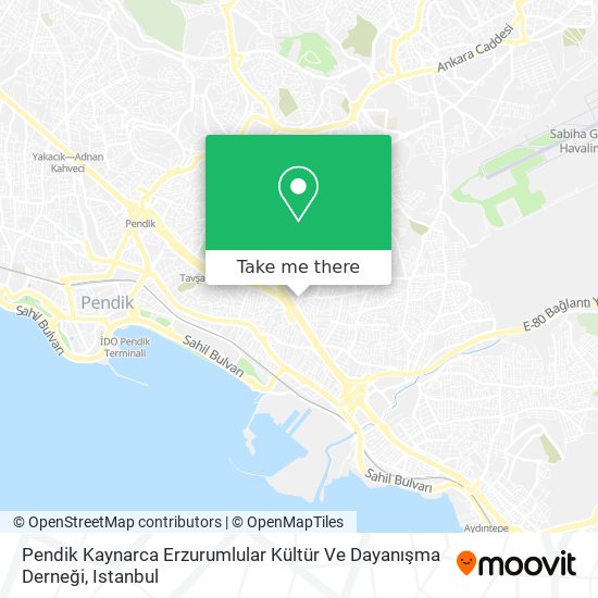 Pendik Kaynarca Erzurumlular Kültür Ve Dayanışma Derneği map