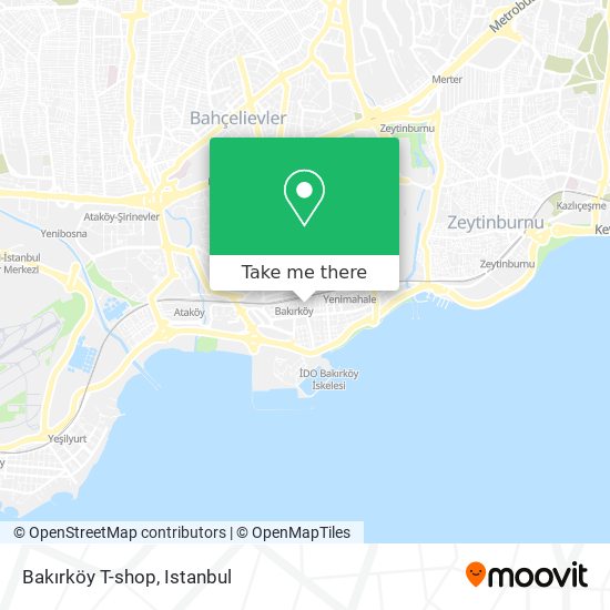 Bakırköy T-shop map