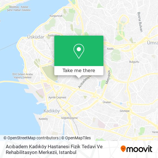 Acıbadem Kadıköy Hastanesi Fizik Tedavi Ve Rehabilitasyon Merkezii map