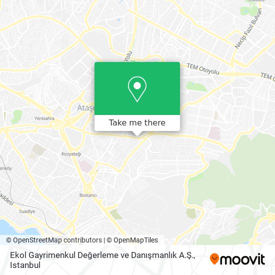 Ekol Gayrimenkul Değerleme ve Danışmanlık A.Ş. map