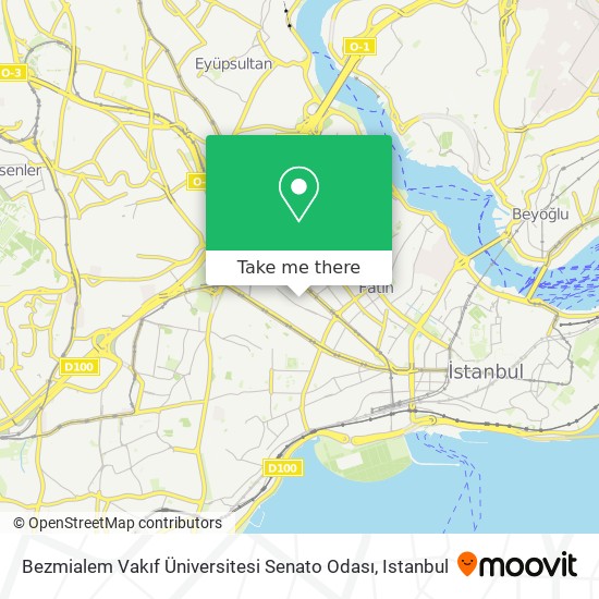 Bezmialem Vakıf Üniversitesi Senato Odası map