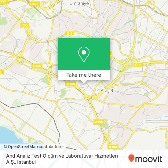 And Analiz Test Ölçüm ve Laboratuvar Hizmetleri A.Ş. map