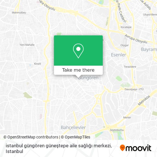istanbul güngören güneştepe aile sağlığı merkezi map