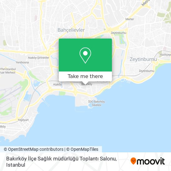 Bakırköy İlçe Sağlık müdürlüğü Toplantı Salonu map