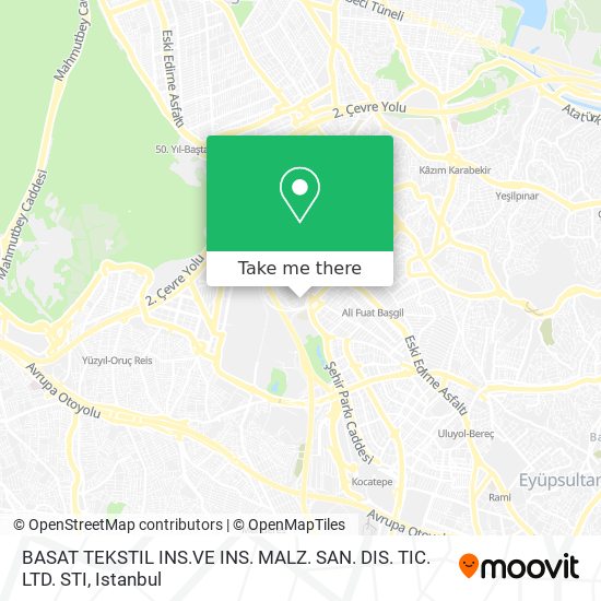 BASAT TEKSTIL INS.VE INS. MALZ. SAN. DIS. TIC. LTD. STI map