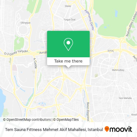 Tem Sauna Fıttness Mehmet Akif Mahallesi map