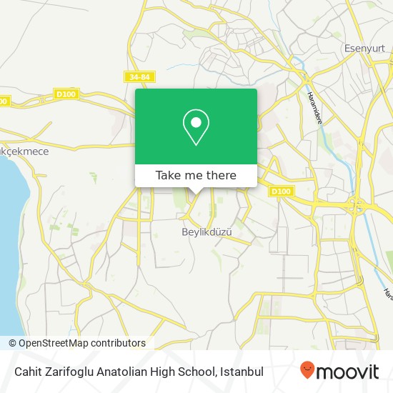Cahit Zarifoglu Anatolian High School map
