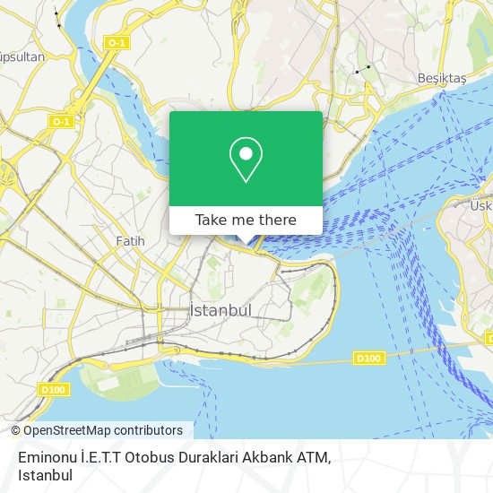 Eminonu İ.E.T.T Otobus Duraklari Akbank ATM map