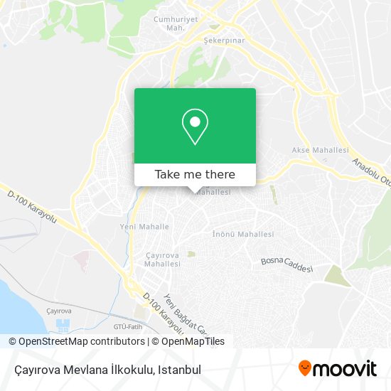 Çayırova Mevlana İlkokulu map