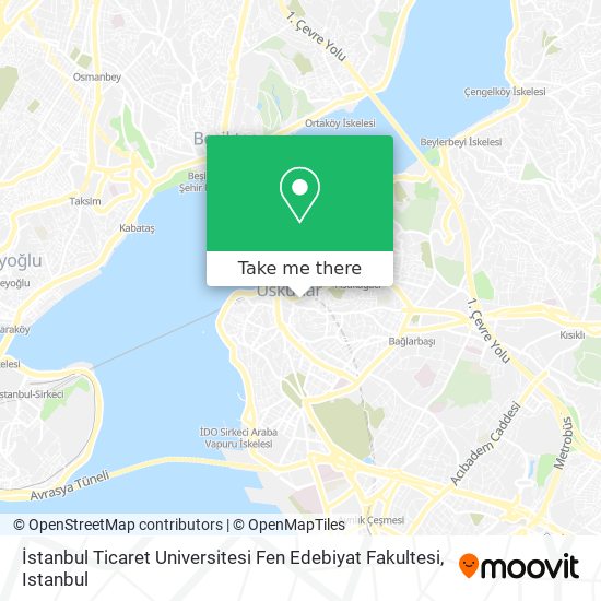 İstanbul Ticaret Universitesi Fen Edebiyat Fakultesi map