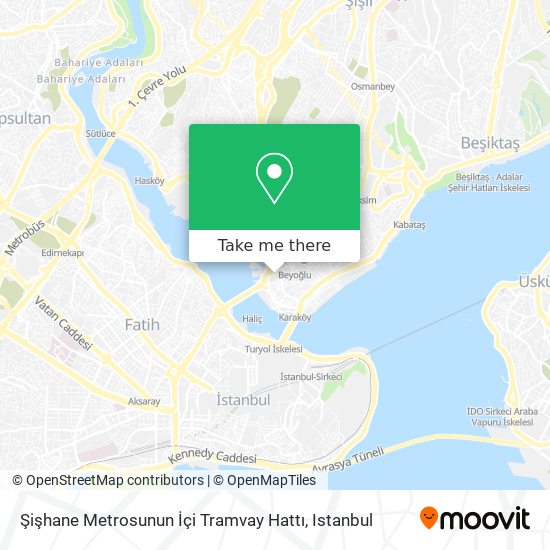 Şişhane Metrosunun İçi Tramvay Hattı map