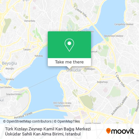 Türk Kızılayı Zeynep Kamil Kan Bağış Merkezi Üsküdar Sahili Kan Alma Birimi map