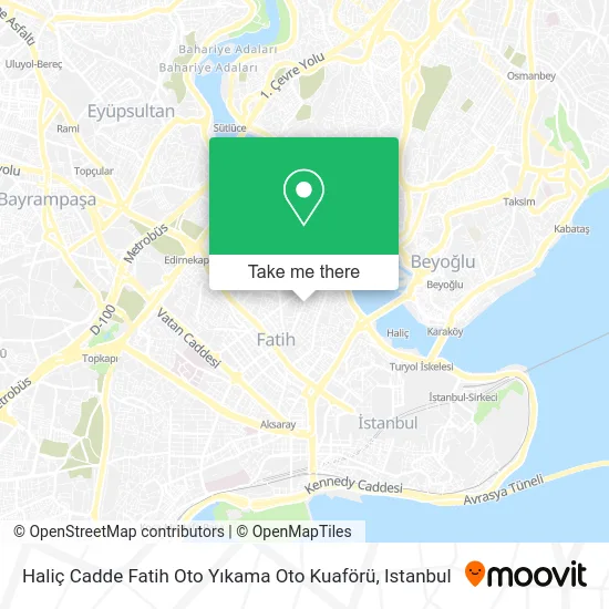 Haliç Cadde Fatih Oto Yıkama Oto Kuaförü map