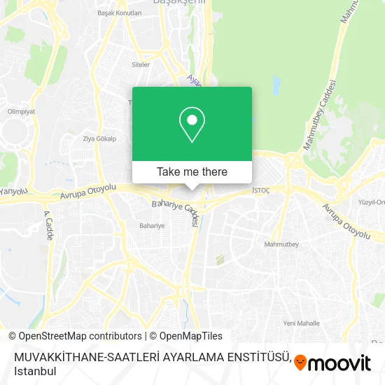MUVAKKİTHANE-SAATLERİ AYARLAMA ENSTİTÜSÜ map