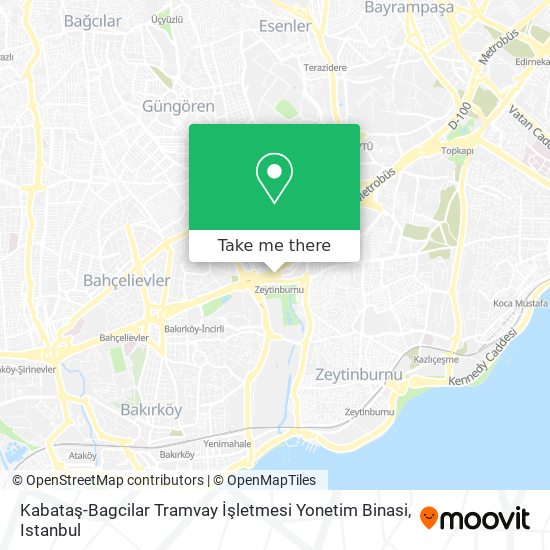 Kabataş-Bagcilar Tramvay İşletmesi Yonetim Binasi map