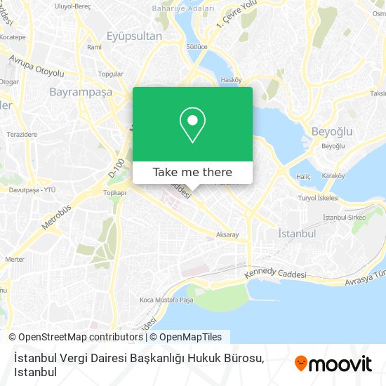 İstanbul Vergi Dairesi Başkanlığı Hukuk Bürosu map