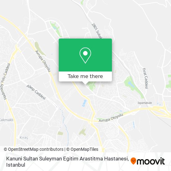 Kanuni Sultan Suleyman Egitim Arastitma Hastanesi map