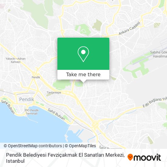 Pendik Belediyesi Fevziçakmak El Sanatları Merkezi map