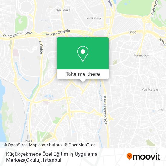 Küçükçekmece Özel Eğitim İş Uygulama Merkezi(Okulu) map