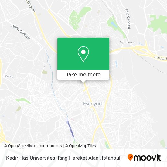 Kadir Has Üniversitesi Ring Hareket Alani map