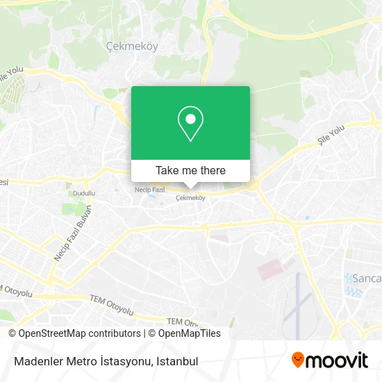 Madenler Metro İstasyonu map