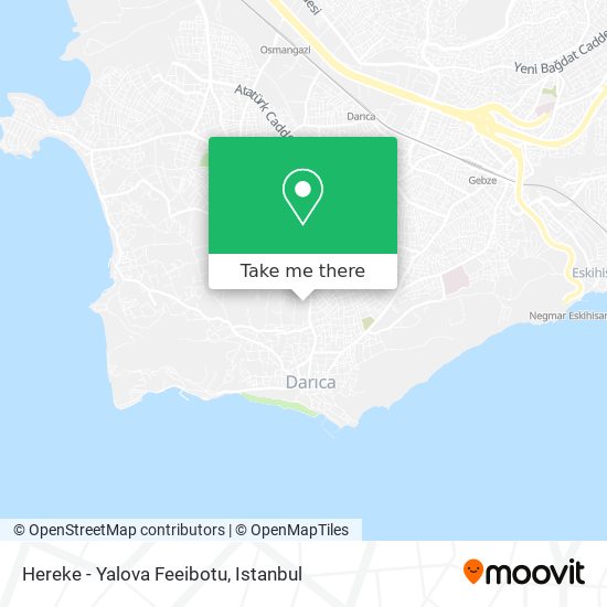 Hereke - Yalova Feeibotu map