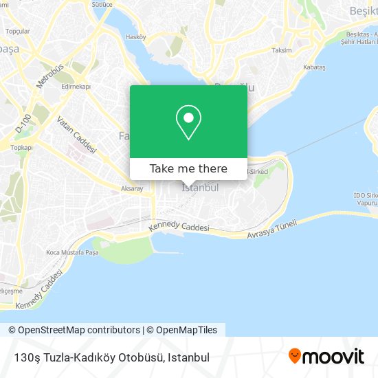 130ş Tuzla-Kadıköy Otobüsü map