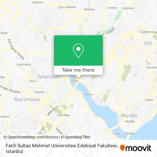 Fatih Sultan Mehmet Universitesi Edebiyat Fakultesi map