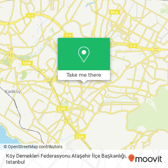 Köy Dernekleri Federasyonu Ataşehir İlçe Başkanlığı map