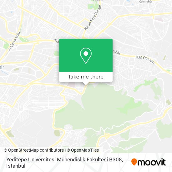 Yeditepe Üniversitesi Mühendislik Fakültesi B308 map