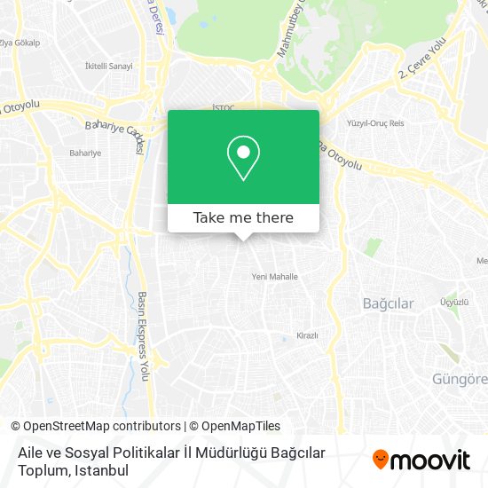 Aile ve Sosyal Politikalar İl Müdürlüğü Bağcılar Toplum map