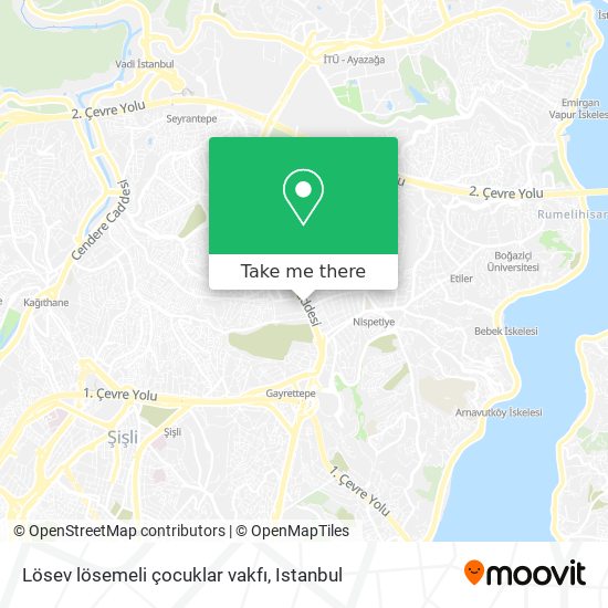 Lösev lösemeli çocuklar vakfı map