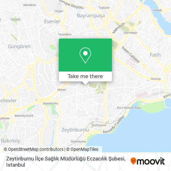 Zeytinburnu İlçe Sağlık Müdürlüğü Eczacılık Şubesi map