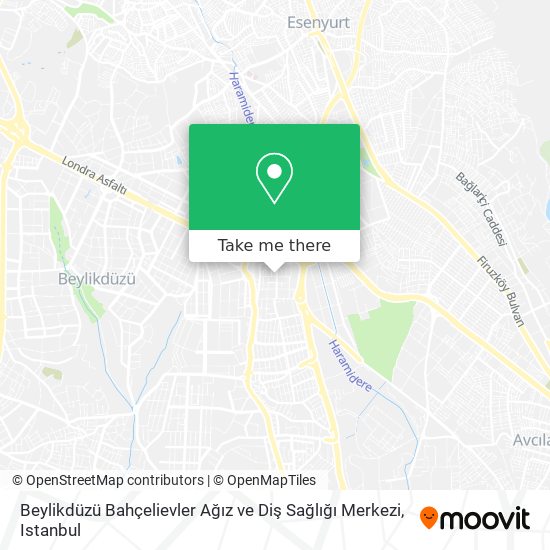 Beylikdüzü Bahçelievler Ağız ve Diş Sağlığı Merkezi map
