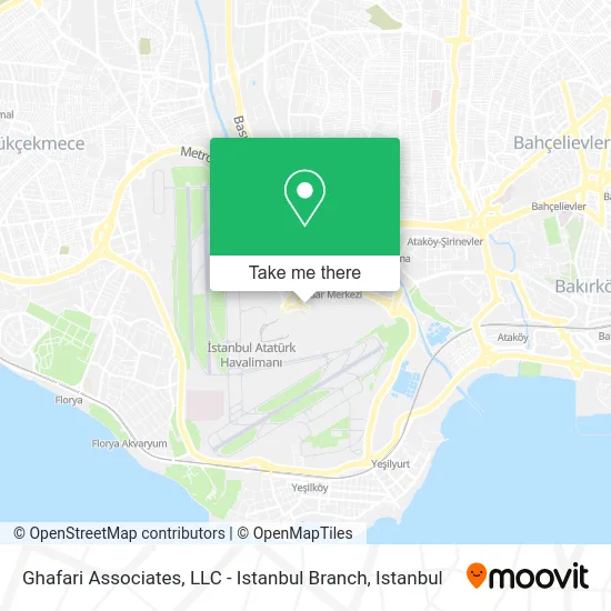 Ghafari Associates, LLC - Istanbul Branch map